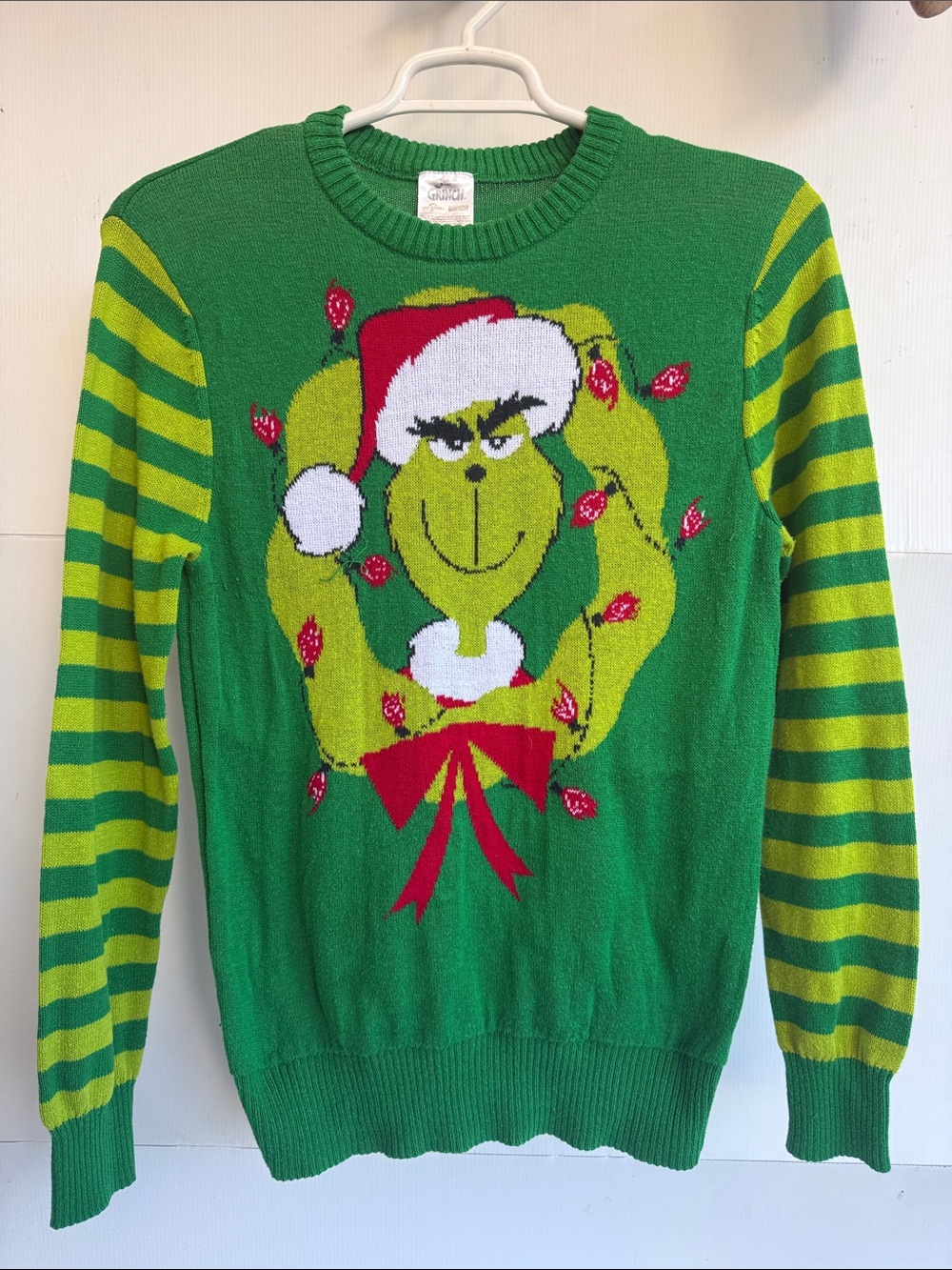 The Grinch Ugly Christmas Sweater Size M Green Crewneck